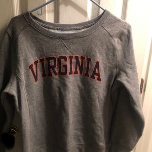 UVA boatneck grey sweatshirt